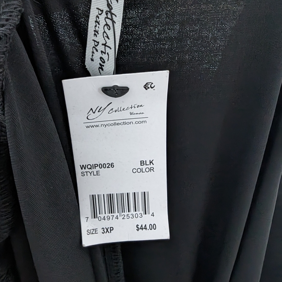 NY Collection Petite Plus Size Pull-On Wide-Leg Pants - Picture 3 of 3